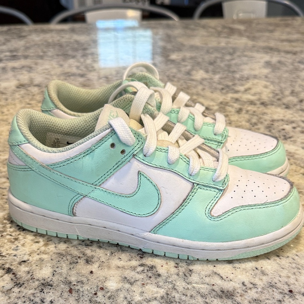 Nike Kids Dunks Sneakers in Mint and White
